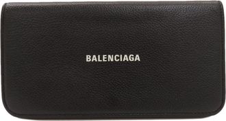 Balenciaga Black Leather Long Wallet (Bi-Fold) (Pre-Owned)