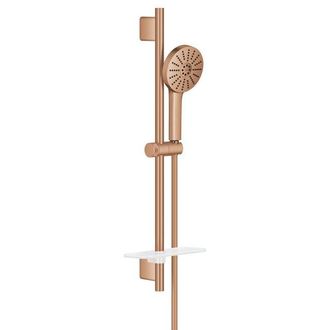 GROHE Vitalio Joy Glijstangset - 60cm - ronde handdouche - 3 straalsoorten - brushed warm sunset (koper)