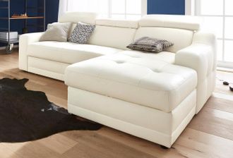 Exxpo Sofa Fashion Ecksofa »Lotos, bequem und funktionell, L-Form« mit Kopf- bzw. Rückenverstellung, wahlweise mit Bettfunktion