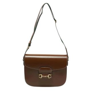 Gucci Pre-owned Leather Schoudertas - Dames - Pre-owned - Bruin - Maat: ONE Size Leer