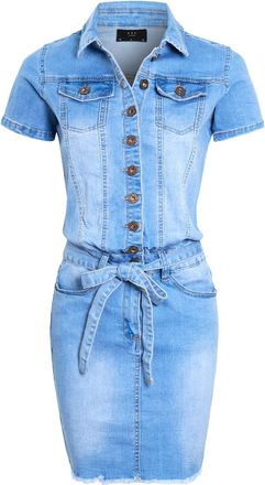 SS7 Womens Denim Dress in Stonewash Blue