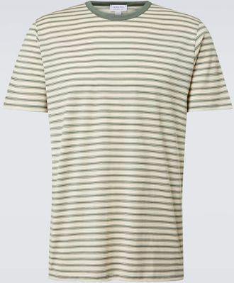 Sunspel T-shirt in jersey di cotone a righe