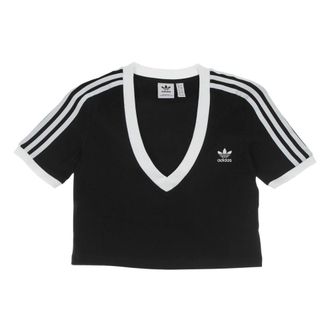 adidas Training T-Shirts, female, Black, Size: 2XL Adicolor Classic Cropped Tee