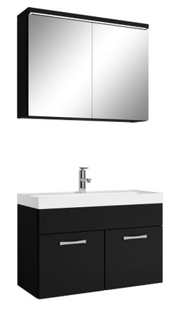 Badplaats Conjunto De Muebles De Ba&ntilde;o Paso 02 80 Cm - Negro Mate - Mueble