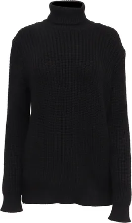Michael Kors Collection Knitted Turtleneck Sweater in Black Viscose