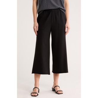 Caslon Crop French Terry Pants in Black at Nordstrom Rack, Size X-Small