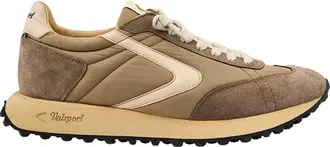 Valsport Vantage Almond Low-Top Nylon Suede Sneakers