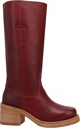 Dingo Womens Vagabond Leather Boot In Merlot