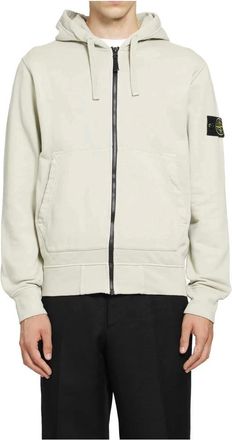 Stone Island Hoodies & sweatvesten, Heren, Beige, M, Zip-throughs
