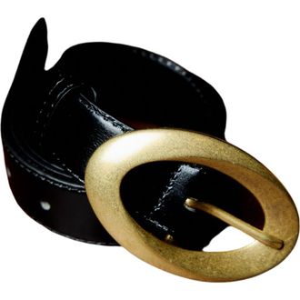 Fortela Teodora Leather Belt in Black at Nordstrom, Size 100