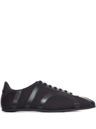 Toteme leather-panel recycled-cotton sneakers - Black