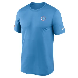 Nike Tennessee Titans Legend Small Logo Nike Mens Dri-FIT NFL T-Shirt in Blue | 02TI4AI9V-FEJ