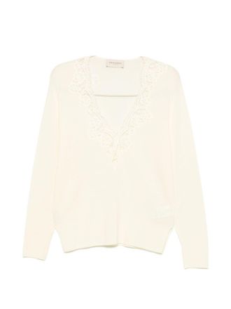Ermanno Scervino Jersey De Lana Con Cuello En V
