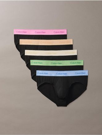 Calvin Klein Mens Icon Cotton Stretch Pride 5-Pack Brief - Multi - XL