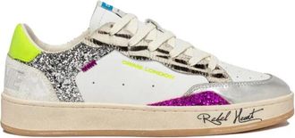 Crime London Schoenen, Dames, Veelkleurig, 37 EU, Leer, Chelsea Sneakers