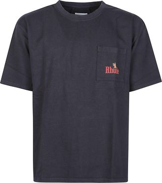 Rhude American Spirit Eagle Graphic Cotton T-Shirt