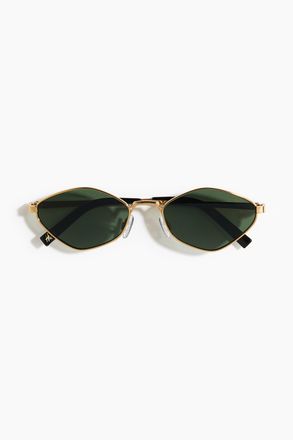 H&M Ovale Sonnenbrille - Goldfarben/Schwarz