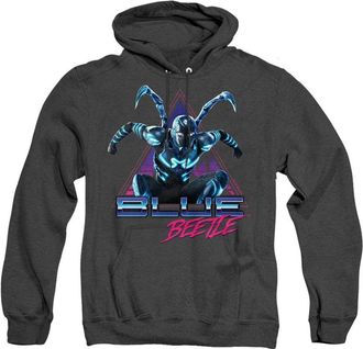 Gildan Blue Beetle (2023) Leaping Triangle Adult Heather Hoodie / Hooded Sweatshirt