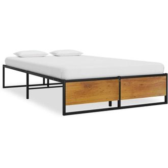 vidaXL Estructura de cama sin colchón metal negro 120x200 cm Vidaxl
