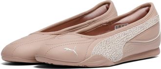 Puma Sneaker PUMA CATCH SOLEIL BALLERINA TOPCAT, Damen, Gr. 38,5, rose latte, frosted ivory, puma gold, Synthetik, animal-print, Schuhe Sneaker, mit Gummil