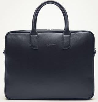 Want Les Essentiels Lesage Pebble-Grained Leather Computer Bag in Navy at Nordstrom