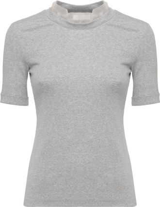 PANICALE Panicale, Tops, Dames, Grijs, XS, Katoen, T-shirt met ronde hals