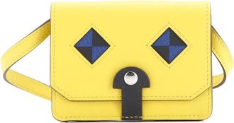 Herm&egrave;s Chien Card Holder with Strap Swift and Chevre Mysore shoulder bag - Geel