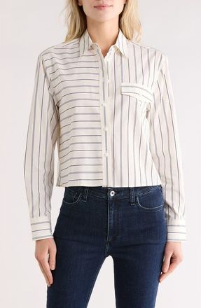 Rag & Bone Mina Multistripe Button-Up Shirt in Ivory Multi at Nordstrom Rack, Size X-Small