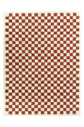 AFK Living Alfombra de pelo alto suave y c&oacute;moda terracotta 200 x 290 cm
