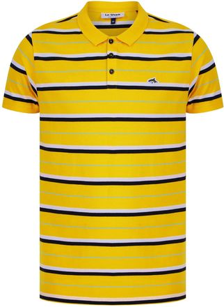 Le Shark Mens Lant Yarn Dyed Striped Cotton Pique Polo Shirt