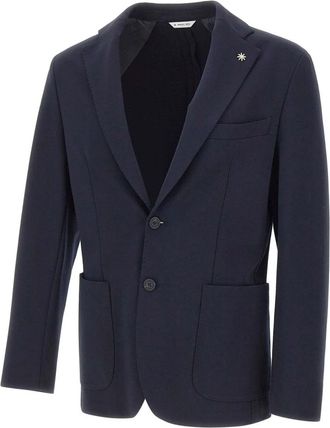 Manuel Ritz Nuvola Jacket - Heren - Blazers - Blauw - L - Katoen - Jassen