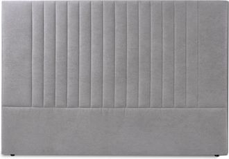 Home Heavenly Cabecero tapizado en tela gris con rayas verticales 150 x 6 x 120 cm