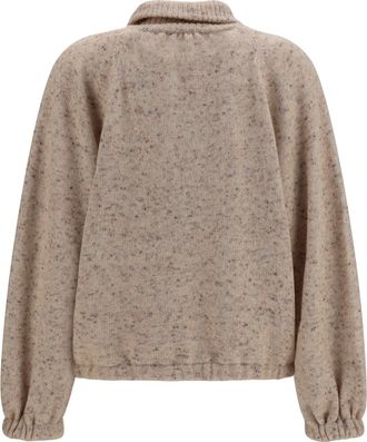 Fabiana Filippi Womens Oversized Boucl&eacute; Yarn Bomber Jacket With Lurex Casha Casha