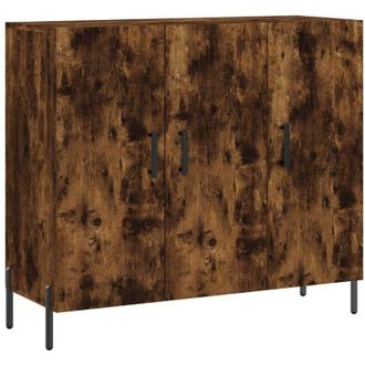 vidaXL Credenza Rovere Fumo 90x34x80 cm in Legno Multistrato Vidaxl