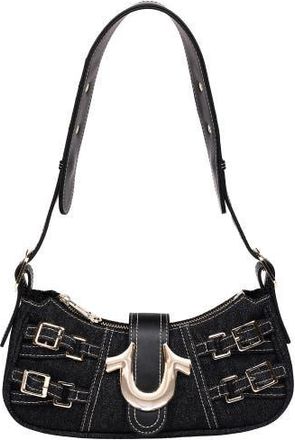 True Religion Multi-Strap Denim Shoulder Bag in Black at Nordstrom