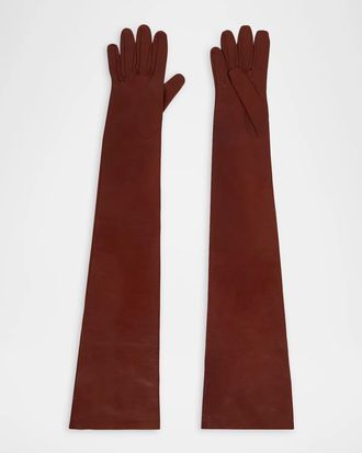 Etro Long Leather Gloves