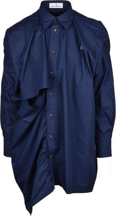 Vivienne Westwood Asymmetric Multicolor Overshirt with Modern Draped Design