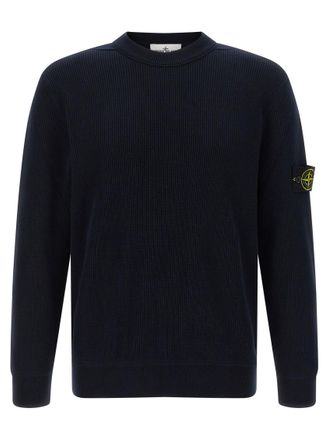 Stone Island Navy Blue Relaxed Sweatshirt