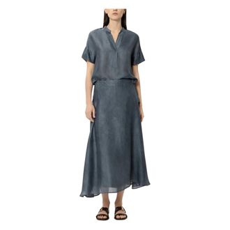 Luisa Cerano Gari rok- en zijden rok voor dames - Dames - Midirokken - Blauw - S - Rokken