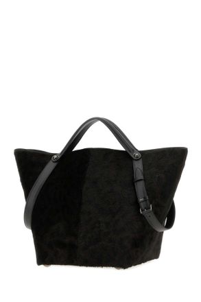 Maison Margiela Womens Dress-Age Tote Black Leather