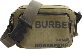 Burberry Pre-owned Canvas Schoudertas - Heren - Vintage Schoudertas - Groen - ONE Size - Vintage