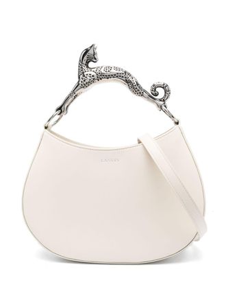 Lanvin sculpted-handle leather tote bag - Neutrals