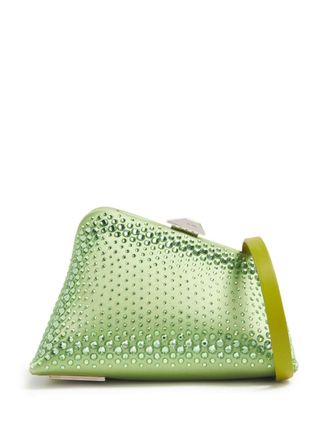 The Attico Clutch Midnight con cristalli - Verde