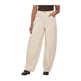 Object Object - Rabea Barrel Jeans - Dames - Jeans - Beige - Maat: W34 Denim