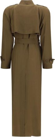 Petar Petrov Womens Bicolor Silk Trench Coat Clothing
