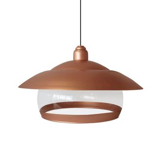 Tosel Suspensi&oacute;n vidrio cobre D30 cm