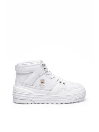 Tommy Hilfiger White High-Top Leather Sneakers