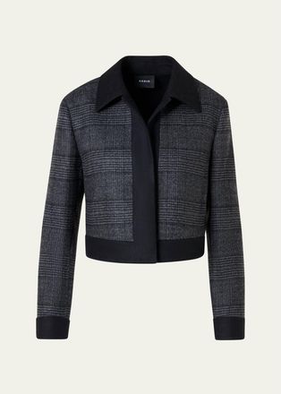 Akris Lewitt Prince of Whales Wool Short Jacket