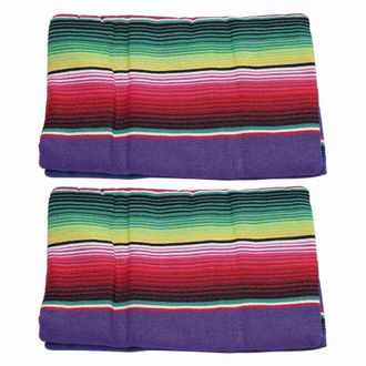 OEM 2 Manteles Mexicanos Para Decoraci&oacute;n De Fiestas Y Bodas, Alfombra De Tapiz Mexicano Saltillo Serape Para Exteriores, Cubrecama, Mesa O Mantel