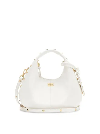 Ganni Mini Hobo Bag With Studs